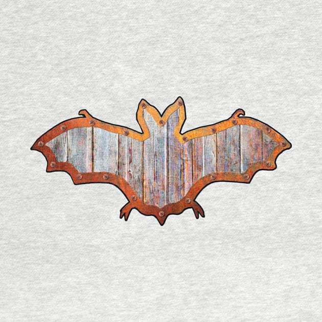 Pink Barn Board Halloween Bat Decoration In A Retro Style by crunchysqueak